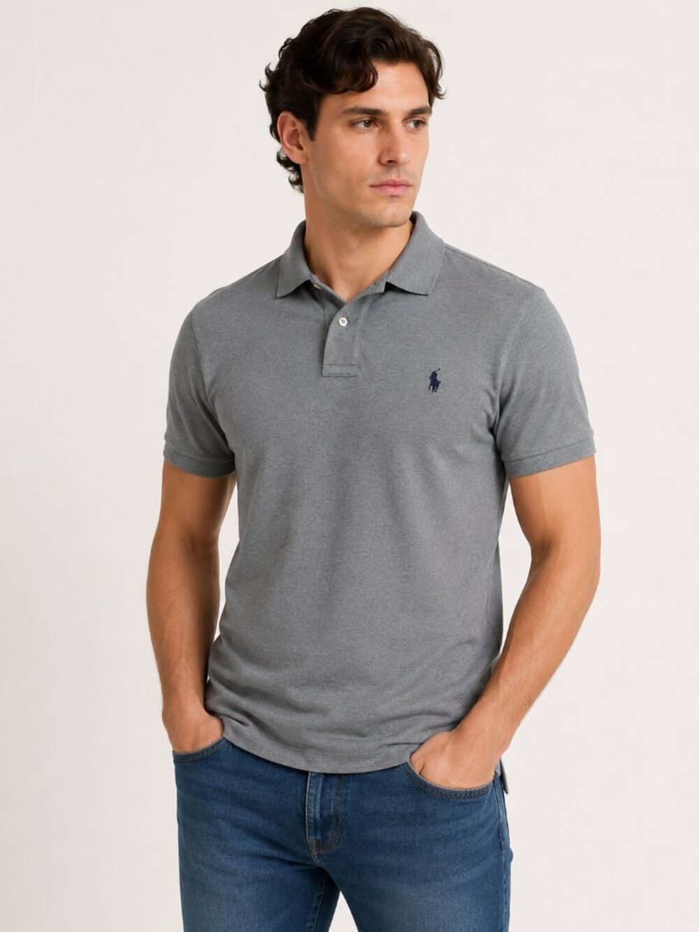Polo Ralph Lauren Performance Gray Polo Shirt Men's Medium